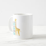 Inspirational Giraffe Faith Taller Than Fear Two-Tone Coffee Mug, Best Friend Gift, Gift For Best Friend