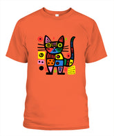 FunkyKolors Cat Graphic T-Shirt – Color Splash & Creative Vibes