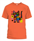 FunkyKolors Cat Graphic T-Shirt – Color Splash & Creative Vibes