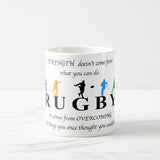 Rugby Inspirational Quote Coffee Mug, Rugby Player Gift, Rugby Coach Gift, Funny Rugby Gift, Sports Mug, Novelty Mug, Funny Rugby Mug