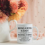Boss Coffee Mug, Being A Boss Is (Not) Easy Water Cups For Manager, Summer Winter Drinkware, Coffee Cup Ceramic