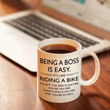 Boss Coffee Mug, Being A Boss Is (Not) Easy Water Cups For Manager, Summer Winter Drinkware, Coffee Cup Ceramic
