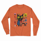 Holographic Cat Graphic Long Sleeve T-Shirt – Retro & Futuristic Blend for Alternative Fashion