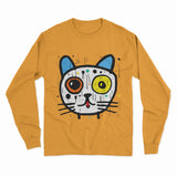 Minimalist Cat Design Long Sleeve T-Shirt – Simple and Stylish Casual Outfit