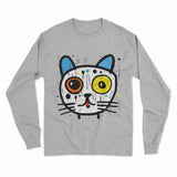 Minimalist Cat Design Long Sleeve T-Shirt – Simple and Stylish Casual Outfit
