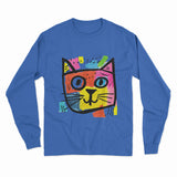 Minimalist Cat Print Long Sleeve Tee – Effortless Style for Any Casual Look