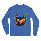 Cute & Quirky Cat Print Long Sleeve Tee – Must-Have for Every Cat Enthusiast