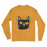 Cute & Quirky Cat Print Long Sleeve Tee – Must-Have for Every Cat Enthusiast