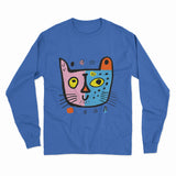 Trendy Cat Graphic Long Sleeve T-Shirt – Cozy & Stylish for Everyday Cat Lovers