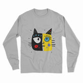 FunkyKolors Cat Lover’s Long Sleeve T-Shirt – A Purr-fect Choice for Any Cat Parent