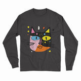 Psychedelic Cat Long Sleeve T-Shirt – The Perfect Gift for Cat Moms & Animal Lovers