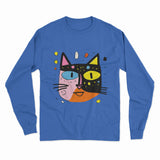 Psychedelic Cat Long Sleeve T-Shirt – The Perfect Gift for Cat Moms & Animal Lovers