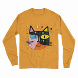 Psychedelic Cat Long Sleeve T-Shirt – The Perfect Gift for Cat Moms & Animal Lovers