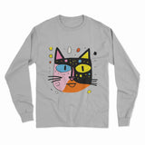 Psychedelic Cat Long Sleeve T-Shirt – The Perfect Gift for Cat Moms & Animal Lovers