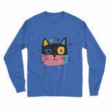 Abstract Cat Art Long Sleeve Tee – Fun & Playful Design for True Cat People