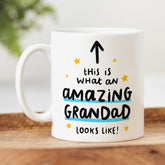 Funny Grandad Mug, Personalised Gift, This Is What An Amazing Grandad Looks Like, Birthday Gift, Christmas Gift, Stocking Filler