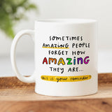 This Is Your Reminder Mug, Personalised Mug, People Forget How Amazing They Are, Friendship Gift, Thank You Gift, Best Friend, Positivity