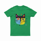 Unisex Colorful Cat Graphic Tee – Fun, Bright & Everyday Wear