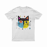 Unisex Colorful Cat Graphic Tee – Fun, Bright & Everyday Wear