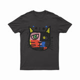 Vibrant Cat Portrait Tee – Unique Fashion for Animal & Art Lovers