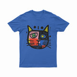Vibrant Cat Portrait Tee – Unique Fashion for Animal & Art Lovers