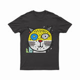 Abstract Psychedelic Cat Print Tee – Breathable, Comfortable, and Perfect for Summer Streetwear