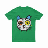 Abstract Neon Cat T-Shirt – Lightweight & Breathable Artistic Tee for Summer & Everyday Wear
