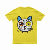 Abstract Neon Cat T-Shirt – Lightweight & Breathable Artistic Tee for Summer & Everyday Wear