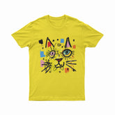 FunkyKolors Retro Cat Tee – Edgy Look for Art & Music Lovers