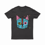 Vibrant Cat Face Tee – Aesthetic & Unique Street Fashion