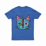 Vibrant Cat Face Tee – Aesthetic & Unique Street Fashion