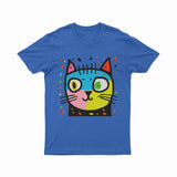 FunkyKolors Limited Psychedelic Cat Tee – Standout Statement Piece for Bold Fashion Enthusiasts