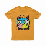 FunkyKolors Limited Psychedelic Cat Tee – Standout Statement Piece for Bold Fashion Enthusiasts