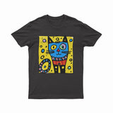 Neon Trippy Cat Graphic T-Shirt – Oversized Unisex Tee for Festival, Skate & Urban Fashion