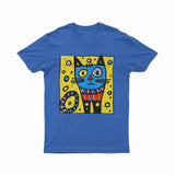 Neon Trippy Cat Graphic T-Shirt – Oversized Unisex Tee for Festival, Skate & Urban Fashion