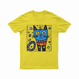 Neon Trippy Cat Graphic T-Shirt – Oversized Unisex Tee for Festival, Skate & Urban Fashion