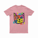 Unisex Trippy Cat Head T-Shirt – Edgy Fashion Statement for E-Girls, E-Boys & Gen Z Style
