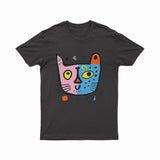 Funky Retro Cat Art Tee – Vintage Aesthetic T-Shirt for Anime & Indie Pop Culture Lovers