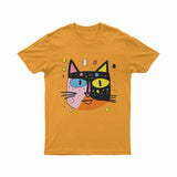 Funky Street Art Cat Print Tee – Unique Unisex Outfit for Alternative & Underground Fashion