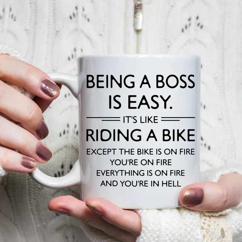 Boss Coffee Mug, Being A Boss Is (Not) Easy Water Cups For Manager, Summer Winter Drinkware, Coffee Cup Ceramic