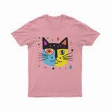 Unisex Colorful Cat Graphic Tee – Fun, Bright & Everyday Wear
