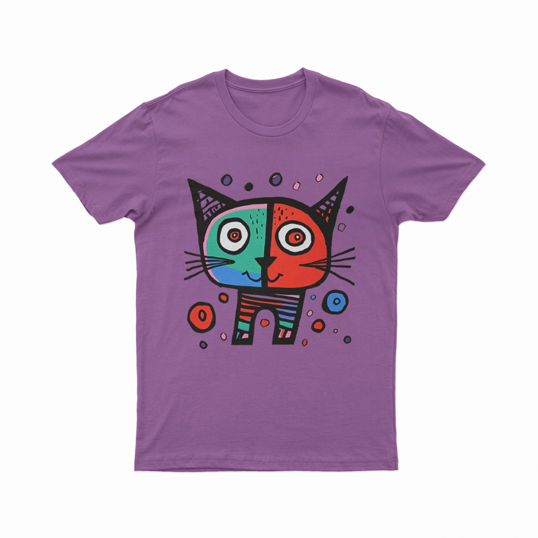 FunkyKolors Limited Cat Tee – Playful, Vibrant & Eye-Catching