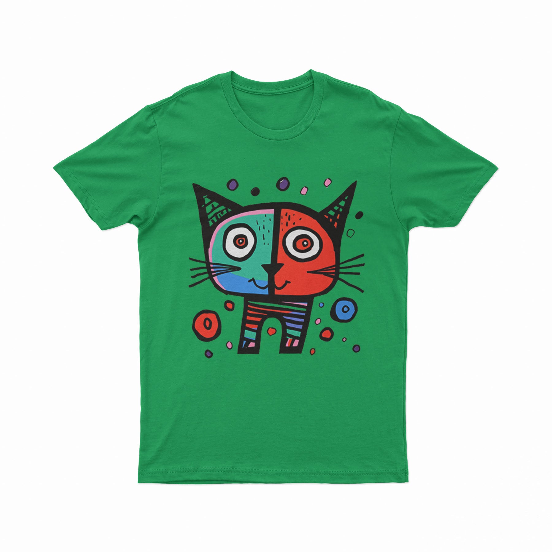 FunkyKolors Limited Cat Tee – Playful, Vibrant & Eye-Catching