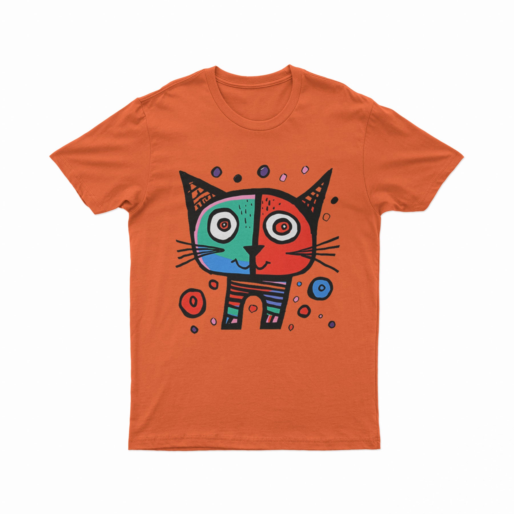FunkyKolors Limited Cat Tee – Playful, Vibrant & Eye-Catching