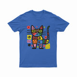 FunkyKolors Cat Graphic T-Shirt – Color Splash & Creative Vibes