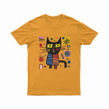FunkyKolors Psychedelic Cat T-Shirt – Bold & Artistic Graphic Tee