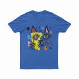 FunkyKolors Retro Cat Tee – Edgy Look for Art & Music Lovers