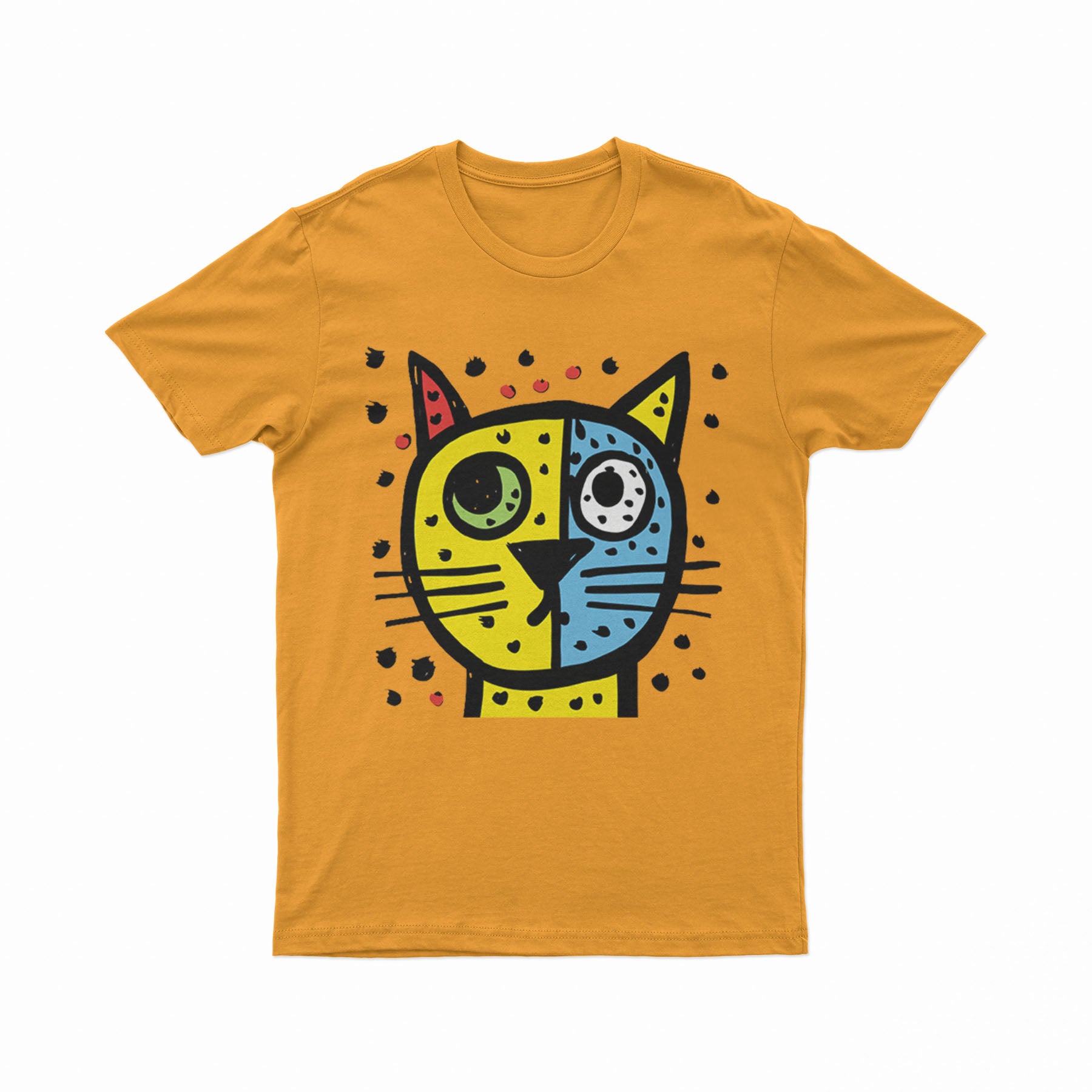 Cool Artistic Cat Face Oversized Tee – Perfect for Streetwear Enthusiasts & Hip-Hop Culture Fans