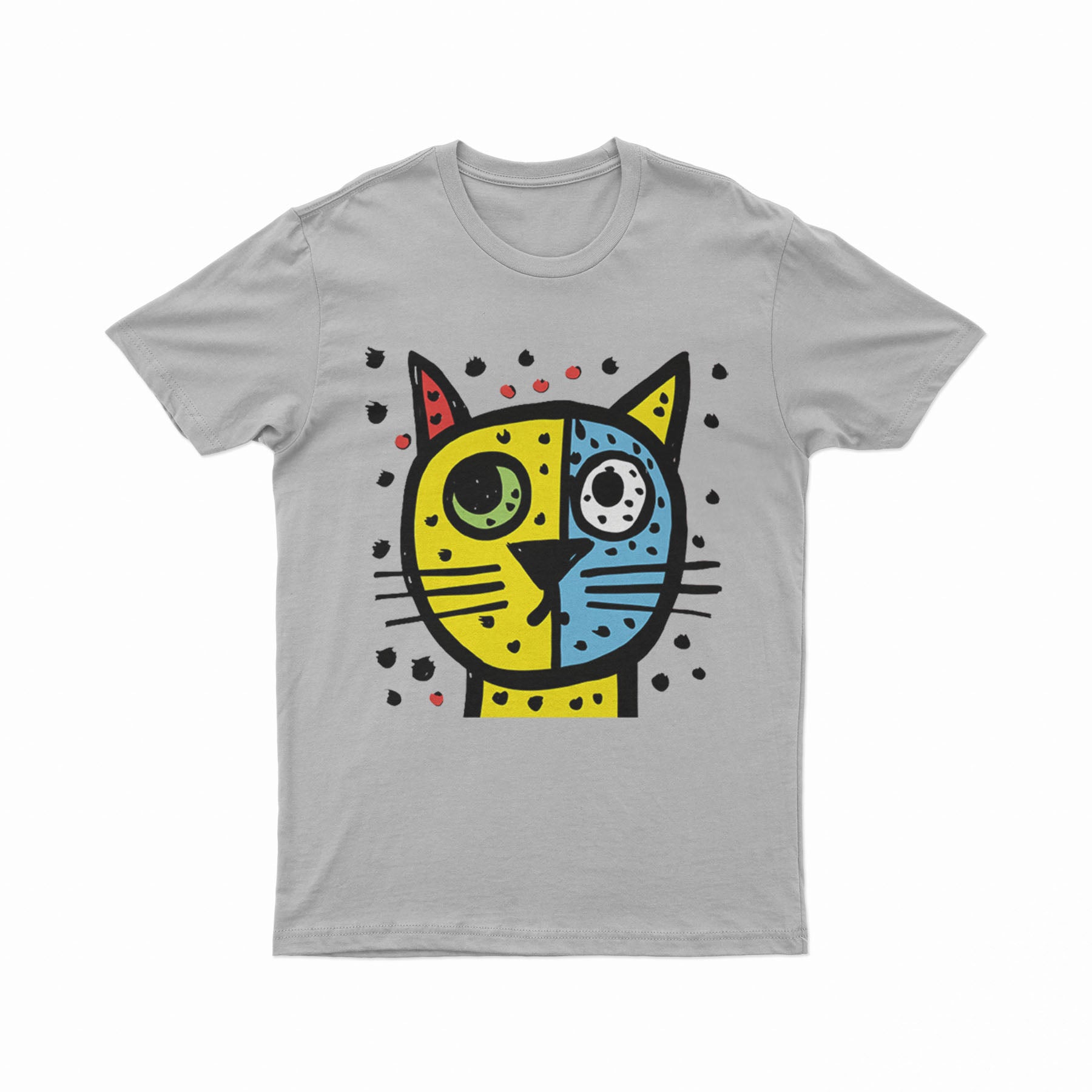 Cool Artistic Cat Face Oversized Tee – Perfect for Streetwear Enthusiasts & Hip-Hop Culture Fans