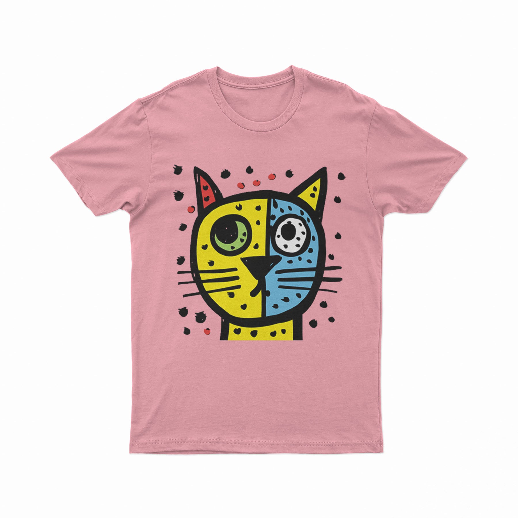 Cool Artistic Cat Face Oversized Tee – Perfect for Streetwear Enthusiasts & Hip-Hop Culture Fans